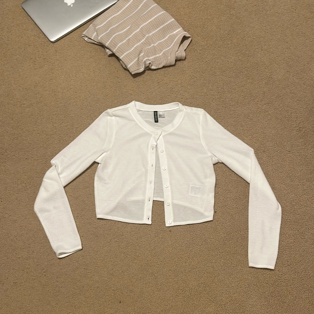 white sweater